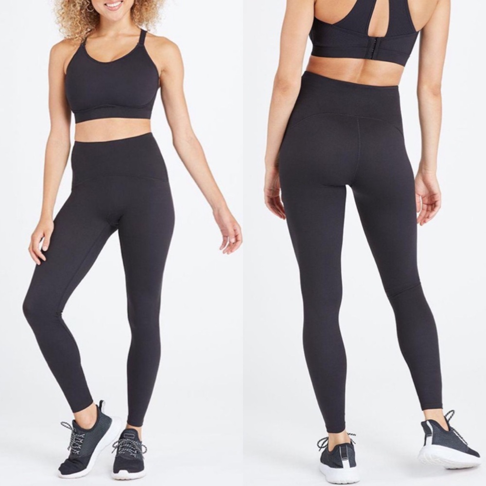 Spanx Black Booty Boost Active Leggings